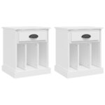 vidaXL Nočné stolíky 2 ks biele 43x36x50 cm – Obrázok 2