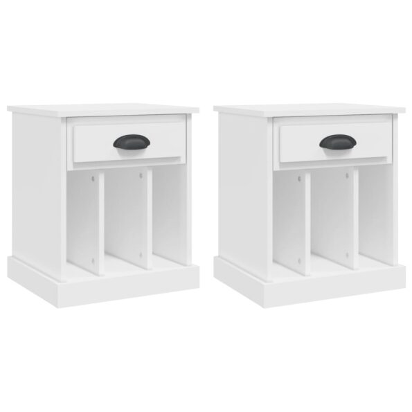 vidaXL Nočné stolíky 2 ks biele 43x36x50 cm – Obrázok 2
