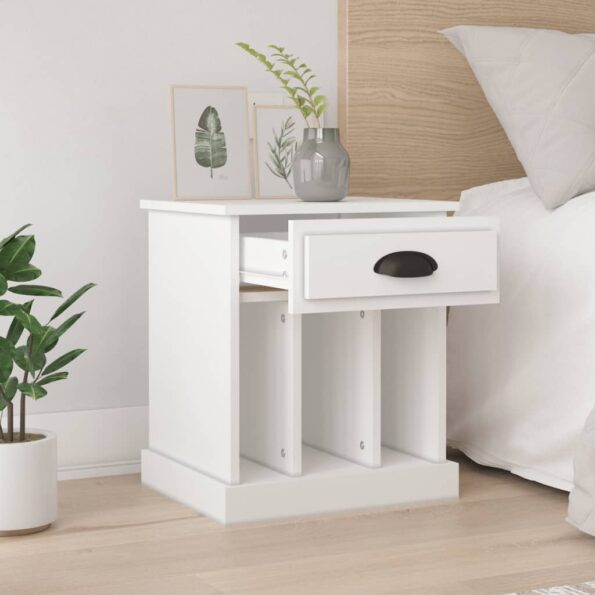 vidaXL Nočné stolíky 2 ks biele 43x36x50 cm – Obrázok 3