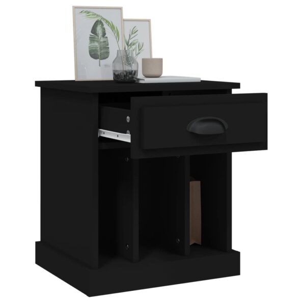 vidaXL Nočný stolík čierny 43x36x50 cm – Obrázok 5