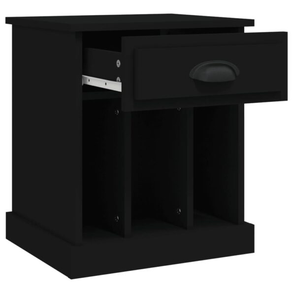 vidaXL Nočný stolík čierny 43x36x50 cm – Obrázok 6