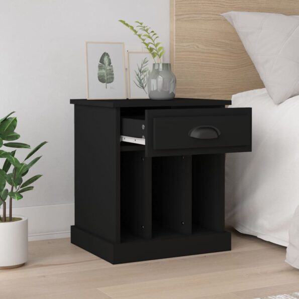 vidaXL Nočné stolíky 2 ks čierne 43x36x50 cm – Obrázok 3