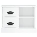 vidaXL Nočný stolík lesklý biely 60x35,5x45 cm – Obrázok 7
