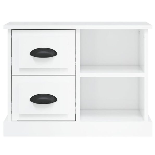 vidaXL Nočný stolík lesklý biely 60x35,5x45 cm – Obrázok 7
