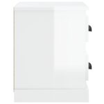 vidaXL Nočný stolík lesklý biely 60x35,5x45 cm – Obrázok 8