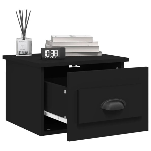 vidaXL Nástenné nočné stolíky 2 ks čierne 41,5x36x28cm – Obrázok 4