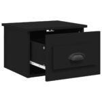 vidaXL Nástenné nočné stolíky 2 ks čierne 41,5x36x28cm – Obrázok 6