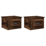 vidaXL Nástenné nočné stolíky 2 ks dymový dub 41,5x36x28cm – Obrázok 2