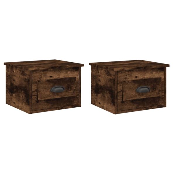 vidaXL Nástenné nočné stolíky 2 ks dymový dub 41,5x36x28cm – Obrázok 2