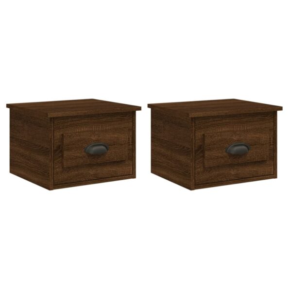 vidaXL Nástenné nočné stolíky 2 ks hnedý dub 41,5x36x28cm – Obrázok 2