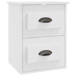 vidaXL Nástenný nočný stolík biely 41,5x36x53 cm – Obrázok 2