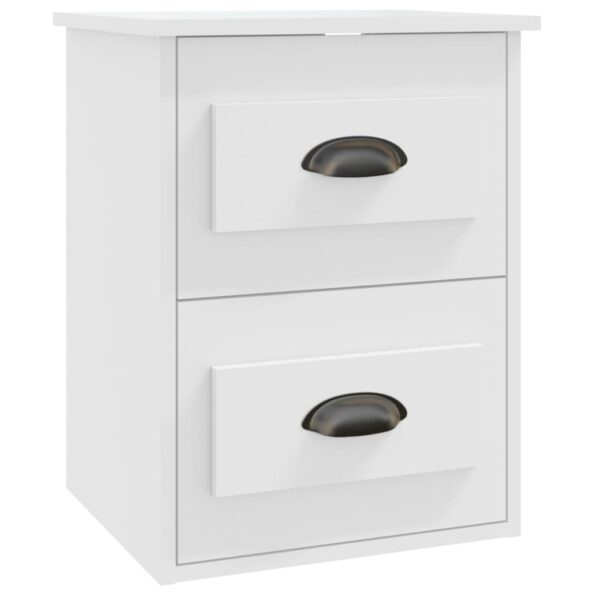 vidaXL Nástenný nočný stolík biely 41,5x36x53 cm – Obrázok 2