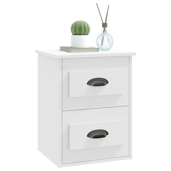 vidaXL Nástenný nočný stolík biely 41,5x36x53 cm – Obrázok 4