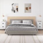vidaXL Nástenné nočné stolíky 2 ks biele 41,5x36x53 cm – Obrázok 3