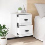 vidaXL Nástenné nočné stolíky 2 ks biele 41,5x36x53 cm – Obrázok 4