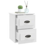 vidaXL Nástenné nočné stolíky 2 ks biele 41,5x36x53 cm – Obrázok 6