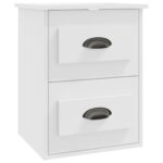 vidaXL Nástenné nočné stolíky 2 ks biele 41,5x36x53 cm – Obrázok 7