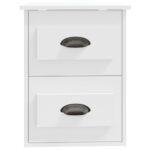vidaXL Nástenné nočné stolíky 2 ks biele 41,5x36x53 cm – Obrázok 9