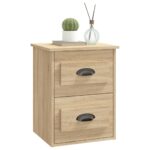 vidaXL Nástenné nočné stolíky 2 ks dub sonoma 41,5x36x53 cm – Obrázok 5