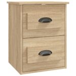 vidaXL Nástenné nočné stolíky 2 ks dub sonoma 41,5x36x53 cm – Obrázok 7
