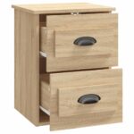 vidaXL Nástenné nočné stolíky 2 ks dub sonoma 41,5x36x53 cm – Obrázok 8