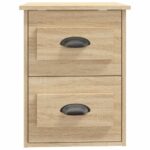 vidaXL Nástenné nočné stolíky 2 ks dub sonoma 41,5x36x53 cm – Obrázok 9