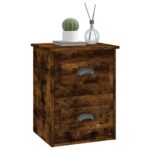 vidaXL Nástenné nočné stolíky 2 ks dymový dub 41,5x36x53 cm – Obrázok 5