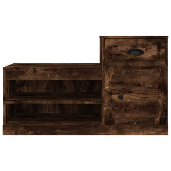 vidaXL Botník dymový dub 100x42x60 cm kompozitné drevo – Obrázok 6