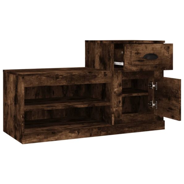 vidaXL Botník dymový dub 100x42x60 cm kompozitné drevo – Obrázok 8