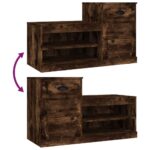 vidaXL Botník dymový dub 100x42x60 cm kompozitné drevo – Obrázok 9