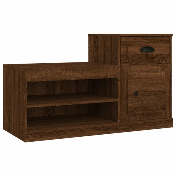 vidaXL Botník hnedý dub 100x42x60 cm kompozitné drevo – Obrázok 2