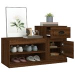 vidaXL Botník hnedý dub 100x42x60 cm kompozitné drevo – Obrázok 5