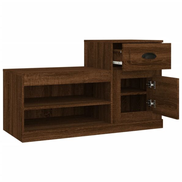 vidaXL Botník hnedý dub 100x42x60 cm kompozitné drevo – Obrázok 8