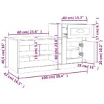 vidaXL Botník hnedý dub 100x42x60 cm kompozitné drevo – Obrázok 11