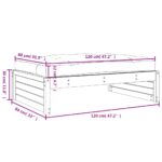 vidaXL Záhradná podnožka 120x80 cm masívny douglas – Obrázok 9