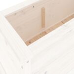 vidaXL Záhradný vyvýšený záhon biely 119,5x40x39 cm masívna borovica – Obrázok 7