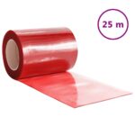 vidaXL Záves do dverí červený 300 mm x 2,6 mm 25 m PVC – Obrázok 2