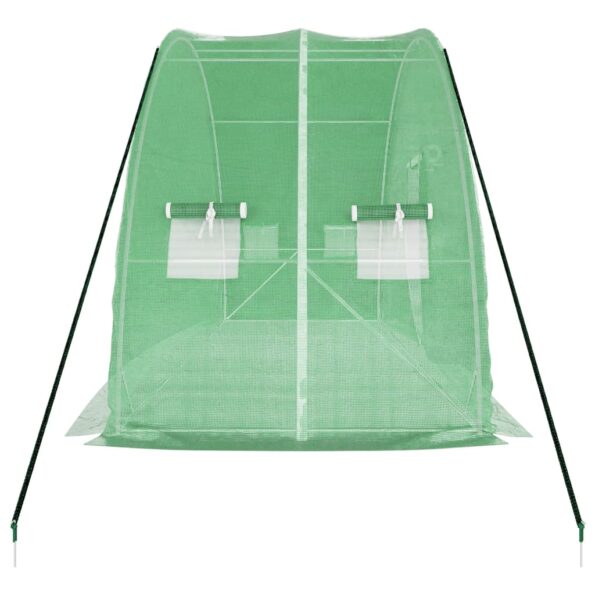 vidaXL Fóliovník s oceľovým rámom zelený 12 m² 6x2x2,85 m – Obrázok 5