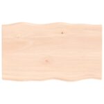 vidaXL Stolová doska 100x60x2 cm, neošetrený dubový masív, živé hrany