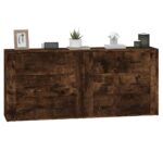 vidaXL Komody 2 ks dymový dub spracované drevo – Obrázok 4