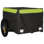 vidaXL Vozík za bicykel, čierno zelený 30 kg, železo – Obrázok 4