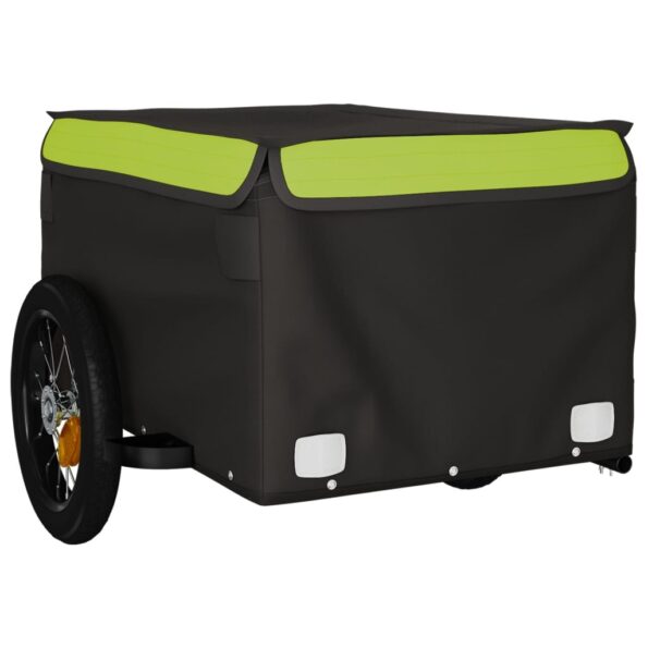 vidaXL Vozík za bicykel, čierno zelený 30 kg, železo – Obrázok 4