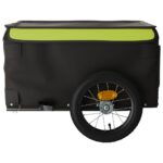 vidaXL Vozík za bicykel, čierno zelený 30 kg, železo – Obrázok 7