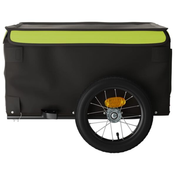 vidaXL Vozík za bicykel, čierno zelený 30 kg, železo – Obrázok 7