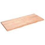 vidaXL Kúpeľňová doska bledohnedá 140x60x(2-4) cm ošetrený masív – Obrázok 2