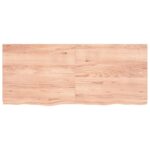 vidaXL Kúpeľňová doska bledohnedá 140x60x(2-4) cm ošetrený masív – Obrázok 3