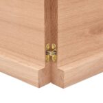 vidaXL Kúpeľňová doska bledohnedá 140x60x(2-4) cm ošetrený masív – Obrázok 4