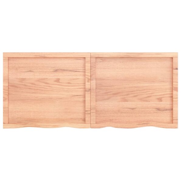 vidaXL Kúpeľňová doska bledohnedá 140x60x(2-4) cm ošetrený masív – Obrázok 7
