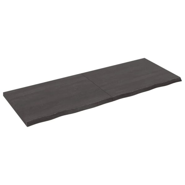 vidaXL Kúpeľňová doska tmavohnedá 160x60x(2-4) cm ošetrený masív – Obrázok 2