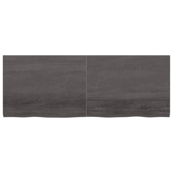 vidaXL Kúpeľňová doska tmavohnedá 160x60x(2-4) cm ošetrený masív – Obrázok 3